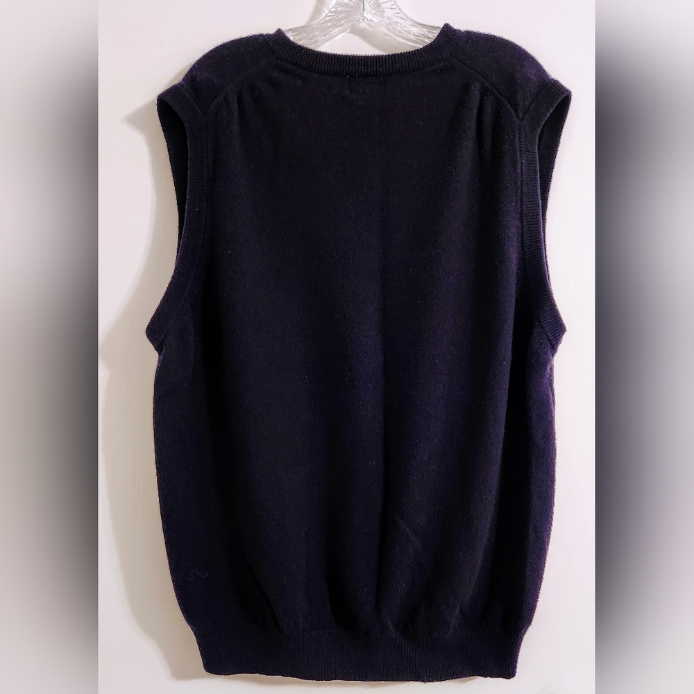 L.L. Bean Men's Pullover‎ Sweater Vest - 100% Lambs Wool - Navy - XXL - Picture 4 of 4